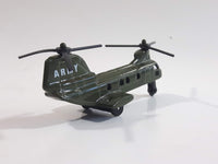 Unknown Brand No. 6007 69 BDE 2ADA Military Helicopter Dark Army Green Die Cast Toy Aircraft Vehicle