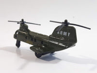 Unknown Brand No. 6007 69 BDE 2ADA Military Helicopter Dark Army Green Die Cast Toy Aircraft Vehicle