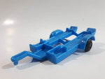 Vintage Unknown Brand 813583-A Boat or ATV Trailer Blue Plastic Die Cast Toy Car Vehicle Made in Mexico