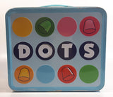 2010 Dots Candy Snack Embossed Light Blue Tin Metal Lunch Box