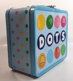 2010 Dots Candy Snack Embossed Light Blue Tin Metal Lunch Box