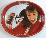 Vintage 1982 Coca-Cola Coke is it! Enjoy Coke Kim Christmas Tray Canadian Edition Metal Beverage Serving Tray