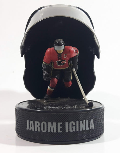 2009 McDonald's NHL Ice Hockey Jarome Iginla Calgary Flames Mini Helmet Mask and Figure on Puck