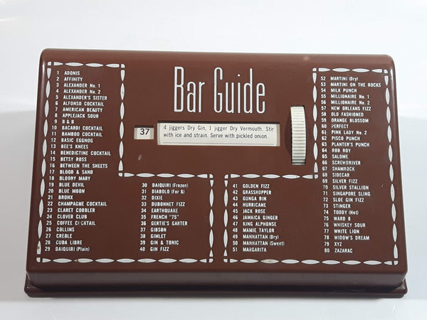 Vintage 1960s Glenn Shaw Creations Los Angeles, California Bar Guide Roller in Rare Brown Color