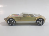 2009 Hot Wheels Avant Garde Metallic Gold Die Cast Toy Car Vehicle