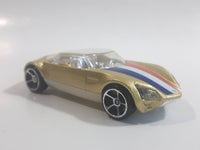 2009 Hot Wheels Avant Garde Metallic Gold Die Cast Toy Car Vehicle