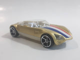 2009 Hot Wheels Avant Garde Metallic Gold Die Cast Toy Car Vehicle