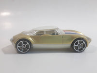 2009 Hot Wheels Avant Garde Metallic Gold Die Cast Toy Car Vehicle