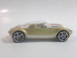 2009 Hot Wheels Avant Garde Metallic Gold Die Cast Toy Car Vehicle