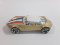 2009 Hot Wheels Avant Garde Metallic Gold Die Cast Toy Car Vehicle