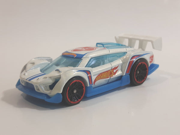 2013 Hot Wheels HW Racing - HW Race Team Super Blitzen Pearl White Die Cast Toy Race Car Vehicle