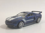 2013 Hot Wheels HW Workshop Then and Now Custom '12 Ford Mustang Dark Metallic Blue Die Cast Toy Car Vehicle