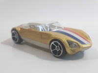 2009 Hot Wheels Avant Garde Metallic Gold Die Cast Toy Car Vehicle