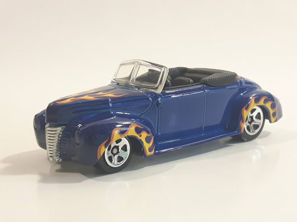 2008 Hot Wheels All Stars '40 Ford Convertible Dark Blue Die Cast Toy Car Vehicle