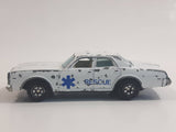 1980s Yatming Dodge Monaco White Rescue Die Cast Toy Car Emergency Vehicle