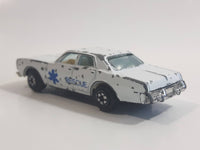 1980s Yatming Dodge Monaco White Rescue Die Cast Toy Car Emergency Vehicle