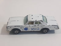 1980s Yatming Dodge Monaco White Rescue Die Cast Toy Car Emergency Vehicle