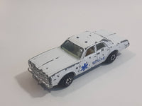 1980s Yatming Dodge Monaco White Rescue Die Cast Toy Car Emergency Vehicle