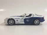 2010 Maisto Top Dog Collectibles NHL Ice Hockey Vancouver Canucks Dodge Viper GTS White 1/39 Scale Pull Back Motorized Friction Die Cast Toy Race Car Vehicle with Opening Doors