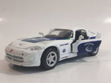 2010 Maisto Top Dog Collectibles NHL Ice Hockey Vancouver Canucks Dodge Viper GTS White 1/39 Scale Pull Back Motorized Friction Die Cast Toy Race Car Vehicle with Opening Doors