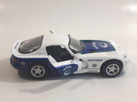 2010 Maisto Top Dog Collectibles NHL Ice Hockey Vancouver Canucks Dodge Viper GTS White 1/39 Scale Pull Back Motorized Friction Die Cast Toy Race Car Vehicle with Opening Doors