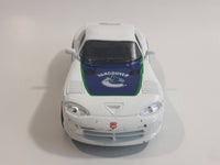 2010 Maisto Top Dog Collectibles NHL Ice Hockey Vancouver Canucks Dodge Viper GTS White 1/39 Scale Pull Back Motorized Friction Die Cast Toy Race Car Vehicle with Opening Doors