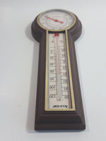 Vintage Springfield Accu-Temp Wood Texture Plastic Case Thermometer Hygrometer Weather Station