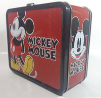 2011 Loungefly Disney Mickey Mouse Red and Black Embossed Tin Metal Lunch Box