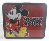 2011 Loungefly Disney Mickey Mouse Red and Black Embossed Tin Metal Lunch Box