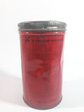 Vintage Blue Ribbon Double Action Baking Powder 16 oz. Red Tin Metal Canister with Lid