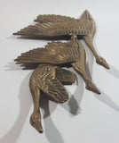 Vintage Canadian Geese Goose Flock of Birds Brass Metal Wall Decor