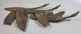 Vintage Canadian Geese Goose Flock of Birds Brass Metal Wall Decor