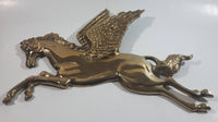 Vintage Pegasus Mythical Creature Horse with Wings Brass Metal Wall Decor