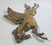 Vintage Pegasus Mythical Creature Horse with Wings Brass Metal Wall Decor