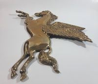 Vintage Pegasus Mythical Creature Horse with Wings Brass Metal Wall Decor