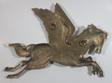 Vintage Pegasus Mythical Creature Horse with Wings Brass Metal Wall Decor