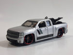 2011 Hot Wheels Chevy Silverado Truck Metalflake Silver Die Cast Toy Car Vehicle