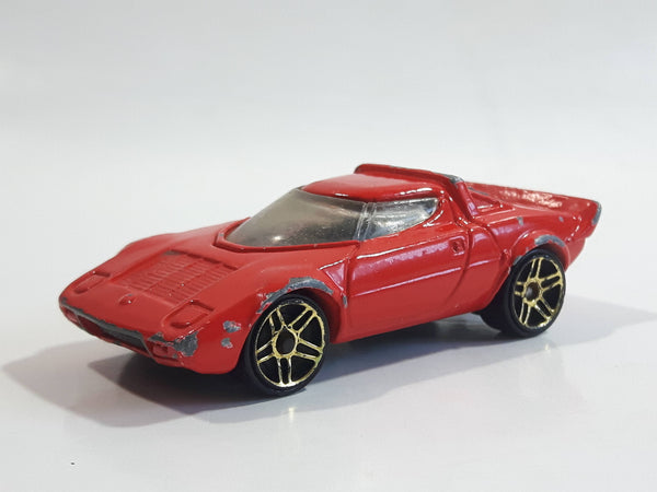 2002 Hot Wheels First Editions Lancia Stratos Red Die Cast Toy Car Vehicle