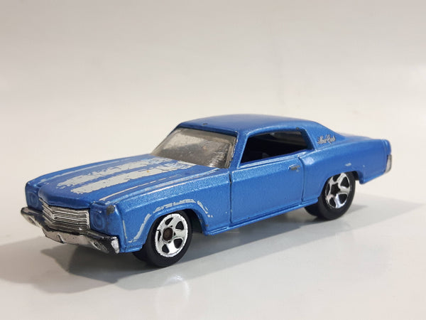 2011 Hot Wheels Muscle Mania '70 Monte Carlo Blue Die Cast Toy Car Vehicle