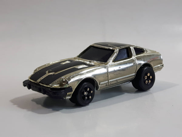 Vintage 1980 Kidco Burnin' Key Cars Datsun 280ZX Turbo Gold Chrome and Black Plastic Body Toy Car Vehicle - No Key - 1/64 - Macao