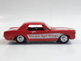 VHTF 1999 ERTL RC2 1964 Ford Mustang NHL Detroit Red Wings Ice Hockey Team Red and White Die Cast Toy Car Vehicle with Opening Hood and Rubber Tires