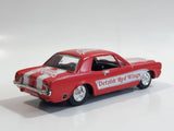 VHTF 1999 ERTL RC2 1964 Ford Mustang NHL Detroit Red Wings Ice Hockey Team Red and White Die Cast Toy Car Vehicle with Opening Hood and Rubber Tires