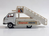 Vintage 1974 Tomica Tomy Pocket Cars No. 38 50 Toyota Hiace American Airlines Airport Airplane Stairs Truck White 1/68 Scale Die Cast Toy Car Vehicle Made in Japan