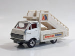 Vintage 1974 Tomica Tomy Pocket Cars No. 38 50 Toyota Hiace American Airlines Airport Airplane Stairs Truck White 1/68 Scale Die Cast Toy Car Vehicle Made in Japan