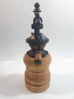 Vintage Style Wood and Copper Finish Metal Coffee Pepper Grinder Mill