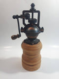 Vintage Style Wood and Copper Finish Metal Coffee Pepper Grinder Mill