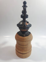 Vintage Style Wood and Copper Finish Metal Coffee Pepper Grinder Mill