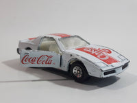 1988 Hartoy Coca Cola Coke Soda Pop Porsche 935 White Red #2 Die Cast Toy Car Vehicle with Opening Doors (Missing a Door)