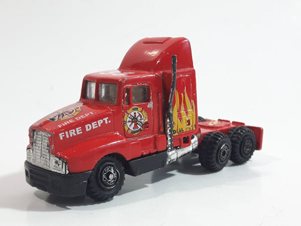 Regent Pro Engine Fire Dept Semi Tractor Truck Red Die Cast Toy Car Vehicle