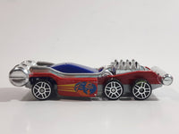 Maisto Unknown Model Red Blue Chrome Die Cast Toy Car Vehicle